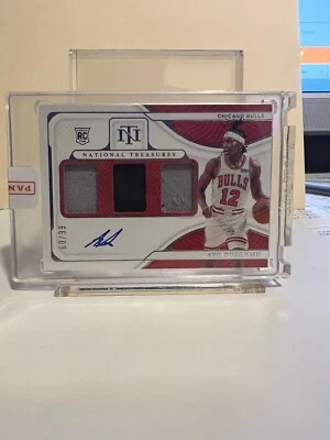 2021-22 National Treasures Ayo Dosunmu Patches Auto 60/99 - Image 1 of 2