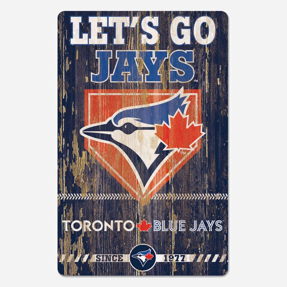 Letrero Toronto Blue Jays 11x17 diseño de eslogan de madera Foto 1 de 1