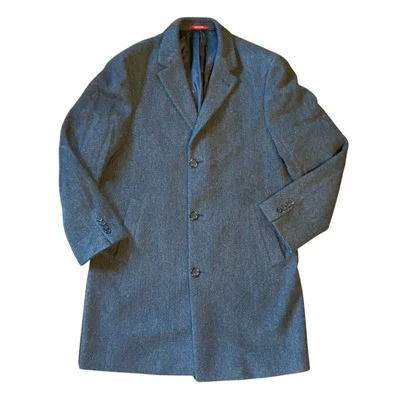 Abrigo de lana para hombre Calvin Klein gris carbón espiga 3 botones clásico talla M Foto 1 de 4