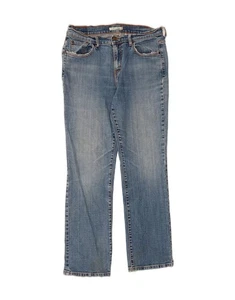 LEVI'S Womens 505 Straight Jeans US 10 Large W34 L31 Blue Cotton BI06 - Picture 1 of 3