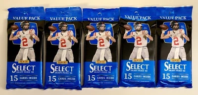 2022 Panini Select Draft Football Exclusive Fat Packs x 5 (FIVE) Factory Sealed - Image 1 of 2