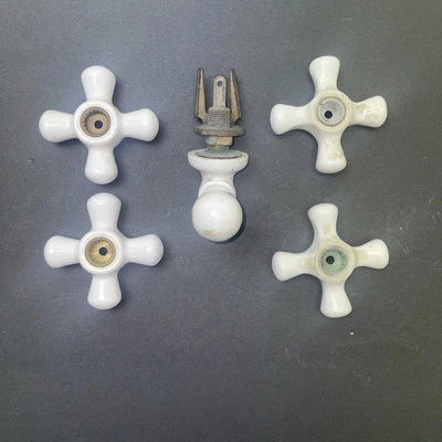 Antique Porcelain handles  Lot Of 5 - Image 1 of 4