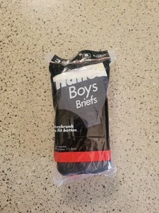 Vtg Hanes 1990 Boys Size XL (18-20) 3 Pk Cotton Briefs Underwear Made In USA NOS - Picture 1 of 12