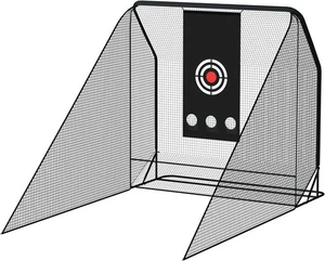 MR Golf Schlagnetz 10’x10’ mit Seitenbarrieren, extra großes Golf Übungsnetz - Bild 1 von 8