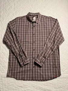 Camicia uomo The North Face con bottoni marrone bianca cotone a quadri manica lunga taglia XL - Foto 1 di 8