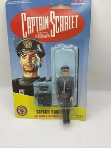 Captain Black Action Figure Captain Scarlet & Mysterons Vivid anni '90 nuovo (D) - Foto 1 di 15