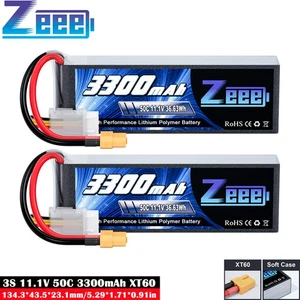 2x Zeee 3S LiPo Akku 11.1V 3300mAh 50C XT60 für RC Auto Flugzeug Drone FPV Hobby - Bild 1 von 7