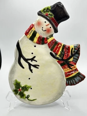 "Plato muñeco de nieve Susan Winget certificado internacional 12""" Foto 1 de 4