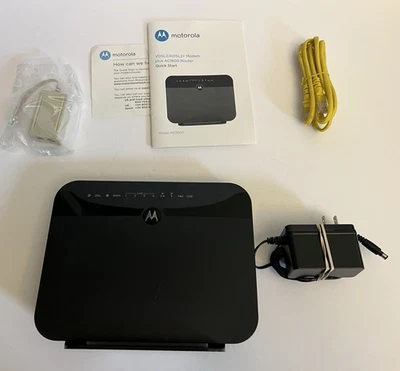 Motorola MD1600 VDSL2/ADSL2+ Modem and AC1600 WiFi Gigabit Router - Black - Image 1 of 4