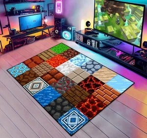 Spielteppich Teen Jungen Teppich mit Pixel Spiel Boden Dekoration Gaming Teppich 60"X40  - Bild 1 von 5