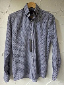 Guide London Men's Blue Floral Pattern Shirt New With Tags - Picture 1 of 11