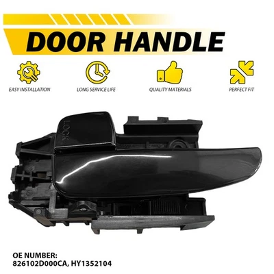 Left Black For Hyundai Elantra 2001 2002 2003 2004-06 Inner Door Handle Inside P - Imagem 1 de 4