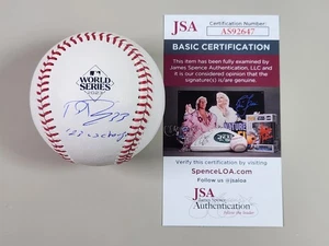 Dane Dunning Signed 2023 World Series Baseball JSA COA Rangers 23 WS Champs - Picture 1 of 9