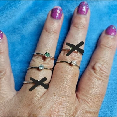 Silpada birthstone rings size 8 - Image 1 of 3