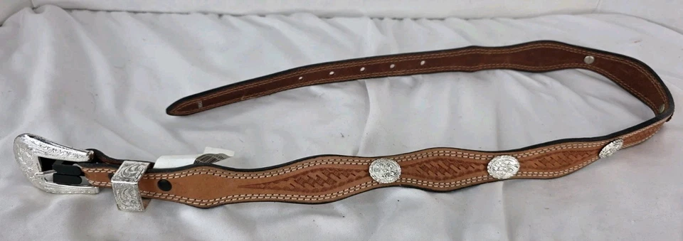 Cinturón de cuero Nocona juvenil talla 28 marrón occidental  Foto 1 de 4