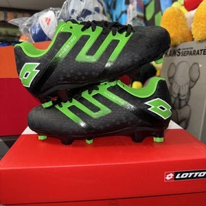 Lotto Maestro 700 V FG JR Kids Soccer Cleats Shoes Black Classic Green 1.5 NIB - Picture 1 of 6