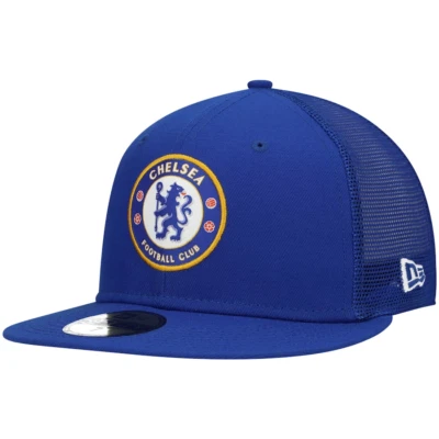 NUEVA ERA PARA HOMBRES CHELSEA FC TRUCKER 59FIFTY SOMBRERO AJUSTADO DE MALLA TALLA 7 NUEVO CON ETIQUETAS RARO Foto 1 de 4