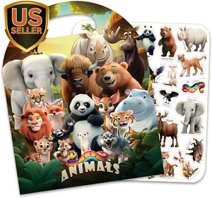 Reusable Sticker Books for Toddlers, Animals Jelly Stickers for Kids Girls Bo... - Picture 1 of 1