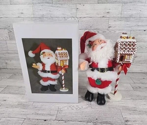 Vintage Annalee Navidad Santa 10" con casa de pájaros de jengibre 2004 caja original - Imagen 1 de 8