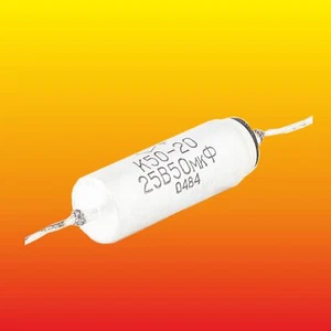 LOTE DE 5 CONDENSADORES ELECTROLÍTICOS DE ÓXIDO DE ALUMINIO RUSO K50-20 - Imagen 1 de 2