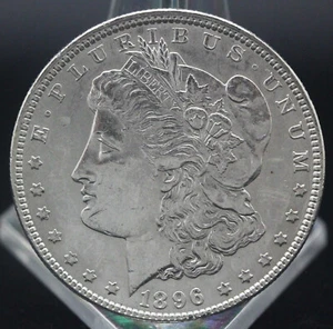 1896 SEHR HOCHWERTIGER MORGAN SILBER DOLLAR FROSTIGE AUSWAHL BANKFRISCH   - Bild 1 von 2