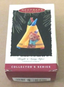 Brillante 'n ' Sunny Tepee Crayola Crayón # 7 1995 Sello Ornamento - Imagen 1 de 1