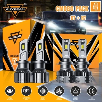 AUXBEAM 110W 90W LED Headlights Conversion Kit for BMW 328i 1999-2000 2007-2016 - Image 1 of 4