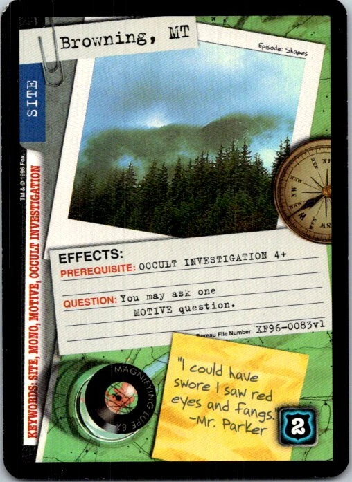 The X-Files Premiere CCG Browning, MT.  - Image 1 of 1