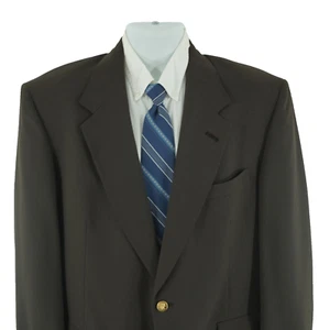 Jack Nicklaus Golden Bear Wool Brown 2 Gold Button Blazer 44L - Picture 1 of 12