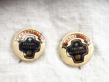Antique Enrollment Training For Service Button Badge Pin Rare Vintage (R2)