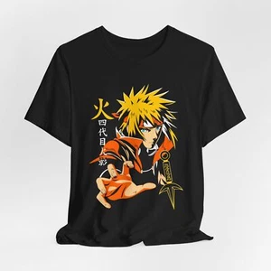 Naruto Anime T Shirt, Fourth Hokage, Crew, Unisex Short Sleeve - Picture 1 of 7
