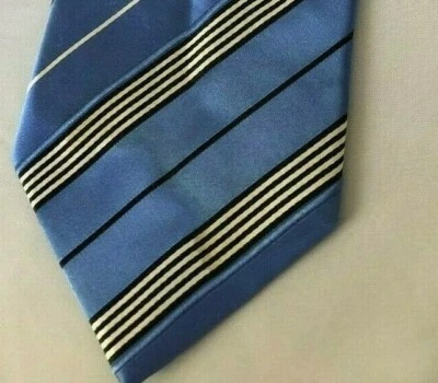 Corbata Donald Trump Signature 3,75X59" azul seda blanco rayas corbata  Foto 1 de 2