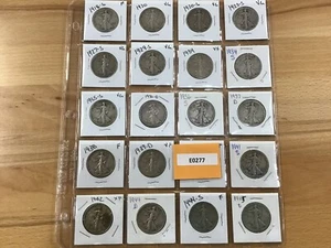 1918-1945 Liberty Walking Silver Half Dollar Starter Set of 20 Different Coins - Picture 1 of 13
