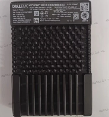 Intel Optane P4800X 750GB DELL U.2 SSD NVMe 6Gb/s PCIe 3.0 x4 SSDPE21K750GAT - Image 1 of 3