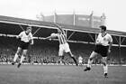 Stoke City's Dennis Wilshaw Jumps Up For The Ball 1959 Old Photo