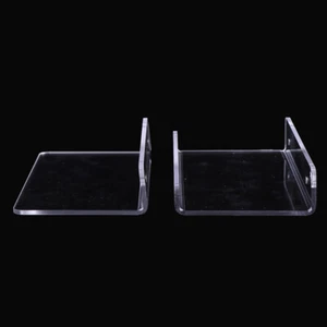 1pc Acrylic Clear Wall Shelf Floating Shelves Wall Shelf for Bathroom Livingr LZ - Picture 1 of 14