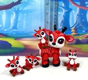 5pcs 3D Printed Baby Reindeers, Articulated Movable Baby Reindeers Fidget Toys - Picture 1 of 7