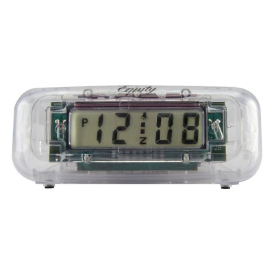 31008 Equity by La Crosse Clear Digital Alarm Clock with 0.6" LCD Display