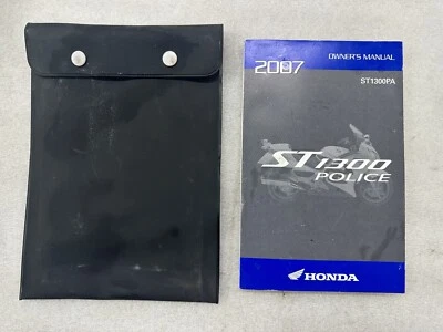2007 Honda ST1300 ST 1300PA Police OEM Motorcycle OWNERS MANUAL with Sleeve - Image 1 of 2