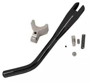 Black 1 1/8" Weld On Kick Side Jiffy Stand For Harley Chopper Bobber 23022 - Foto 1 di 2