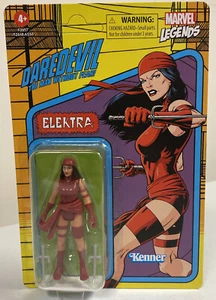 Figura de acción Hasbro Marvel Legends colección retro Elektra de 3,75 pulgadas SIN PERFORAR - Imagen 1 de 7