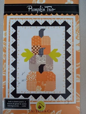 Fig Tree & Co Quilt Pattern 1515 Pumpkin Trio Pieced 26" x 34" - Image 1 of 2