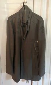 G-Star Raw R 3301 Wool Blend Pea Coat Grey/Green XL (NWOT) - Picture 1 of 6