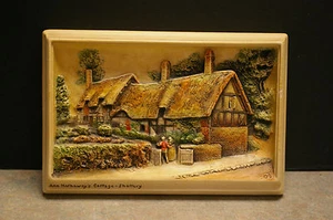 ARTHUR OSBORNE 'IVOREX' 'ANN HATHAWAY'S COTTAGE - SHOTTERY' WALL PLAQUE - Picture 1 of 12