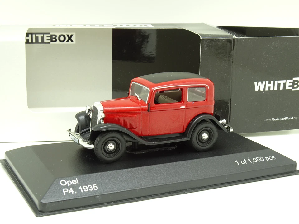 WhiteBox 1/43 - Opel P4 1935 Rosso - Immagine 1 di 1