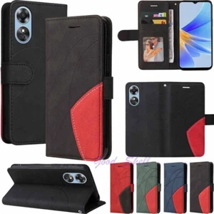 Funda de cuero billetera magnética abatible para OPPO A57 A57s A17 A16s A54 A74 Reno8 - Imagen 1 de 37