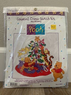 Disney Winnie The Pooh Kit Punto de Cruz Contado RECORTE DE ÁRBOLES #34015 NUEVO Foto 1 de 2