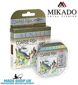 MIKADO SENSEI ''COARSE FISH'' FISHING LINE, 150 METERS, ALL DIAMETERS,CARP,BREAM - Picture 1 of 2