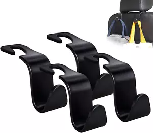 Car Seat Headrest Hook 4 Pack Hanger Storage Organizer Universal for Handbag Car - Picture 1 of 11