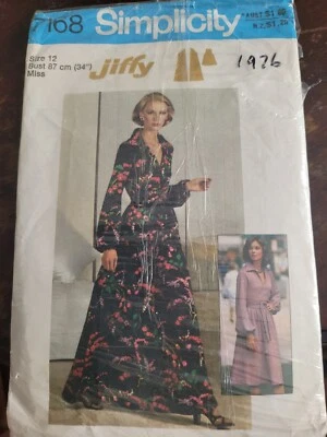 VINTAGE 70'S SIMPLICITY PATTERN DRESS SIZE 12 - Image 1 of 4